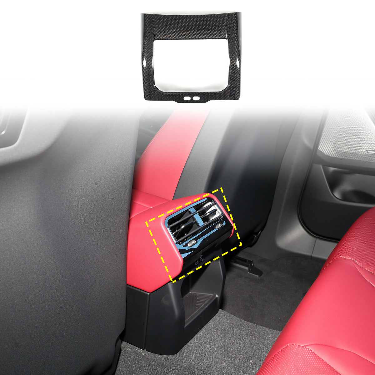 Real Carbon Fiber Interior Rear Air Vent Cover Trim For BMW 5 Series G60 i5 24+ 1