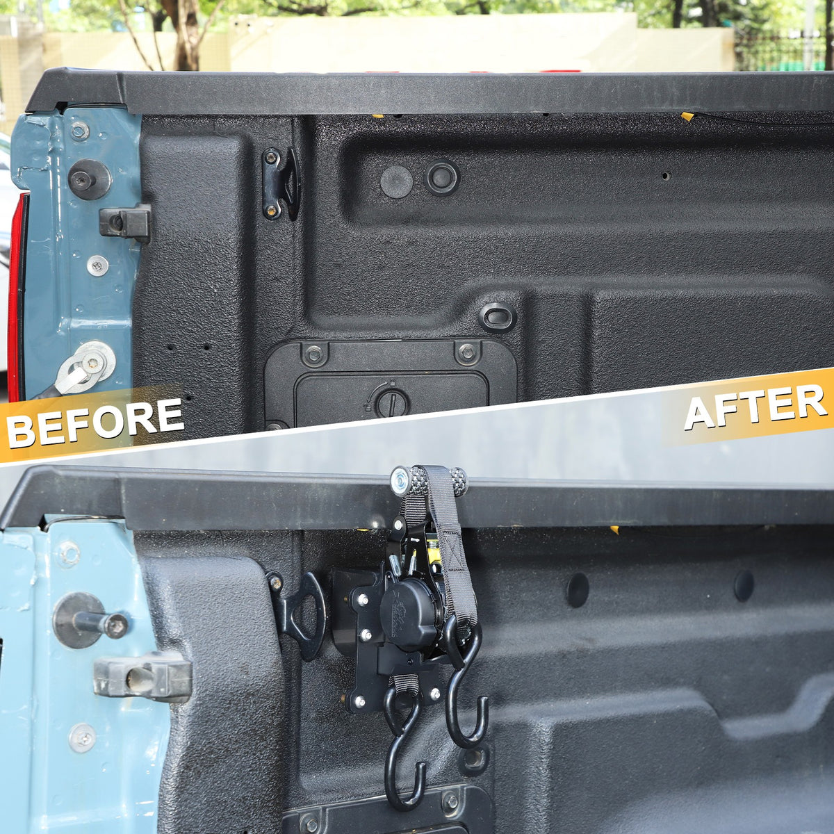 Truck Bed Retractable Ratchet Tie Down Straps Tightener For Ford Maverick 2022+ 10