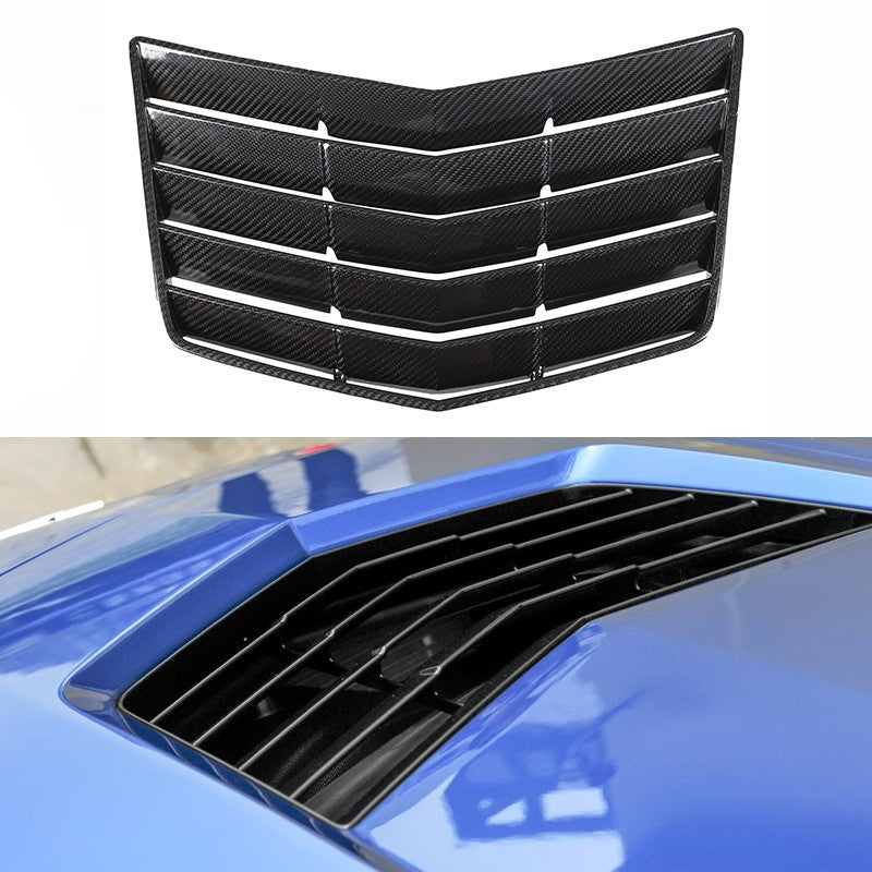 Real Carbon Fibe Front Bumper Hood Vent Louver Cover Kit For Corvette C7 2014-19 19