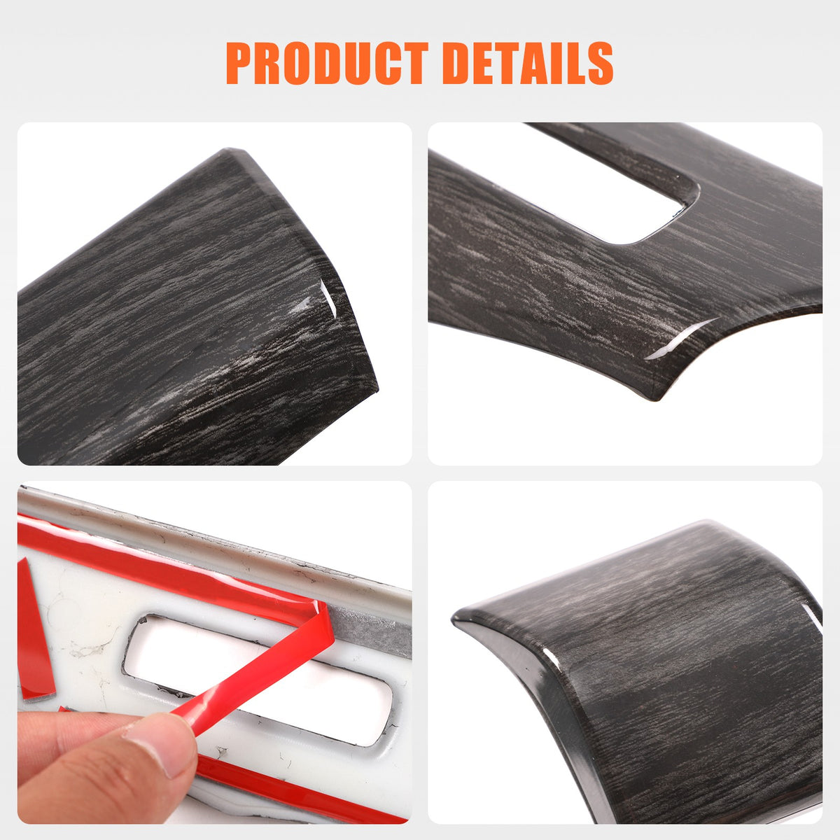 Black Wood Grain ABS Glove Box Upper Trim For Nissan Titan 2016-2023 US 12