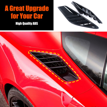 Piano Black ABS Rear Fender Air Intake Frame Trim For Corvette C7 2014-2019 US 1