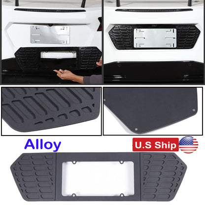 For 2020-2025 Corvette C8 Rear license plate Black Auminum Alloy filler Frame US 1