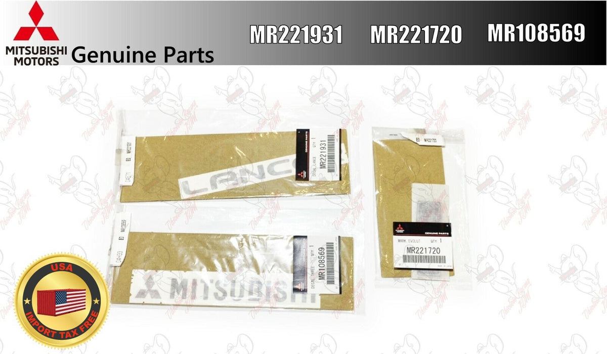 Mitsubishi Lancer Evolution EVO3 CE9A Genuine Rear Decal Emblem 3 Set JDM OEM 1