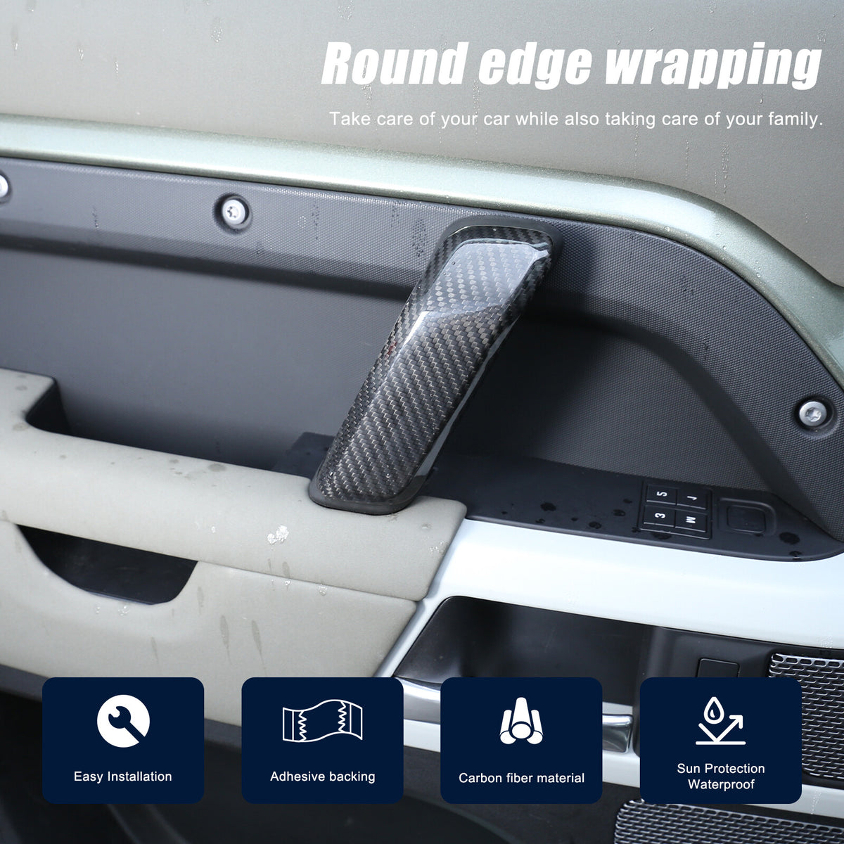 Real Dry Carbon Fiber Full Interior Trim Set For LR Defender 90 110 L663 20-23 47