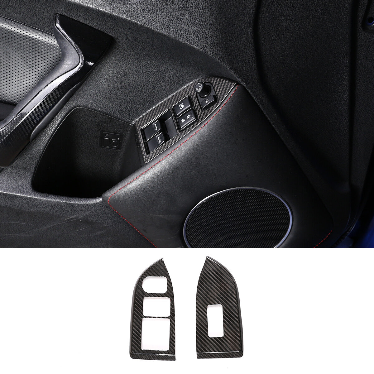 Carbon Fiber Window Lift Panel Switch Cover Trim For Toyota 86/Subaru BRZ 12-20 3