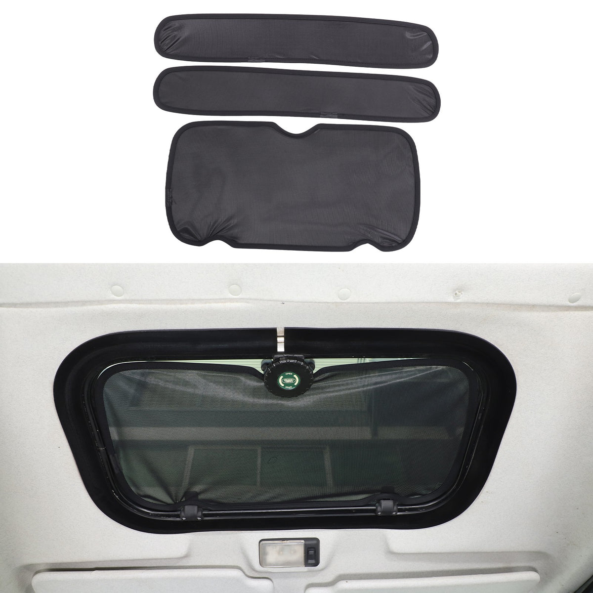 Black Memory Steel Sunroof Sunshade Cover For Land Rover Defender 2004-2018 15