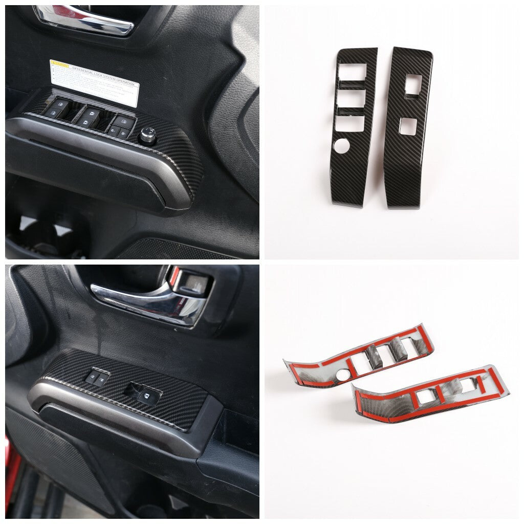 Carbon ABS Full Interior Center Console Kit Cover Trim Set For Toyota Tacoma 16+ 14