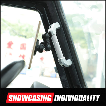 Replace Silver A-Pillar Handle W/Phone Mount For LR Defender L316 2004-2018 7