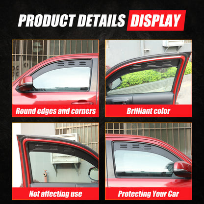 Alloy Rear Window Ventilation Louver Shutter Cover Trim For Toyota Tacoma 16-22 7