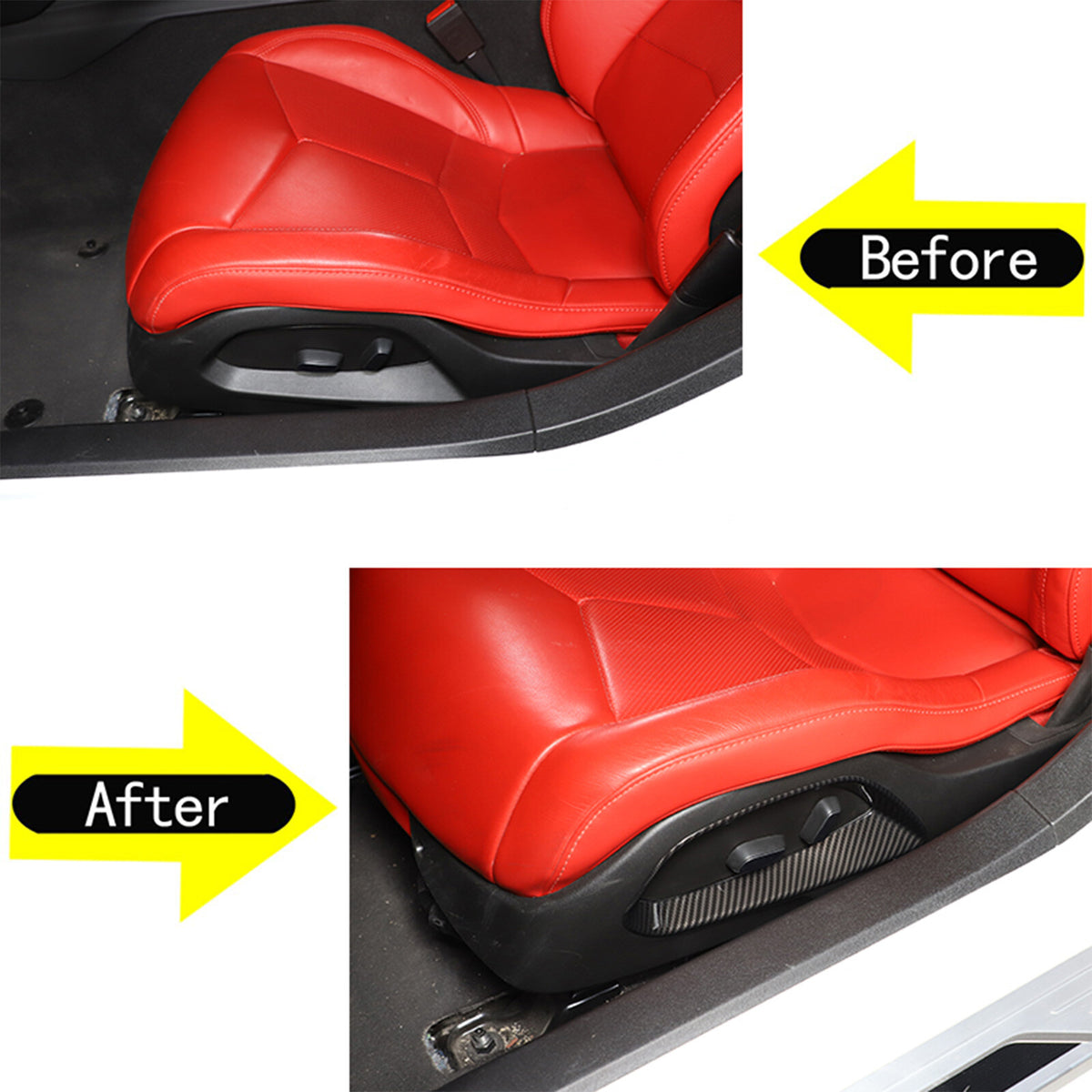 Carbon Fiber Full set Center Console Frame Decor Trim Cover for Corvette C8 20+ 14