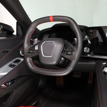 Carbon Fiber ABS Interior Full Decor Cover Trim Kit For Corvette C8 2020-2025 - Styles 1-5 34