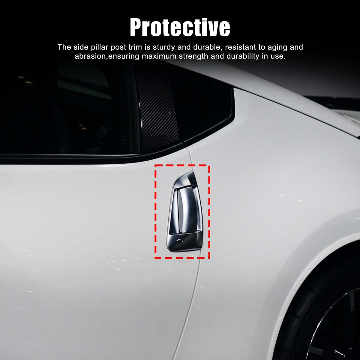 Real Carbon Fiber Exterior Door Handle Cover Bezel For Nissan 370Z Z34 2009-20 8