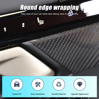 Real Carbon Fiber Interior Door Handle Cover Trim For BMW 5 Series G60 i5 2024+ 7