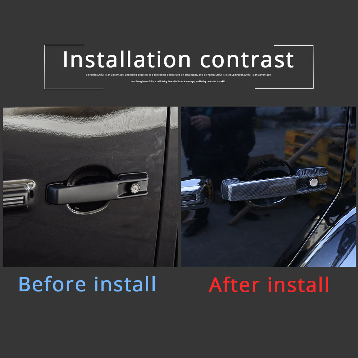 Carbon Fiber For Benz G Class W463 G350 G400 G500 2019+ Door Handle Cover 9