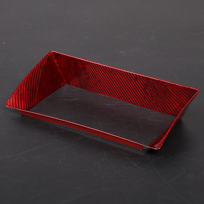 Red Carbon Fiber Dashboard Navigation Cover Trim for For Jaguar F-TYPE 2013-18 12