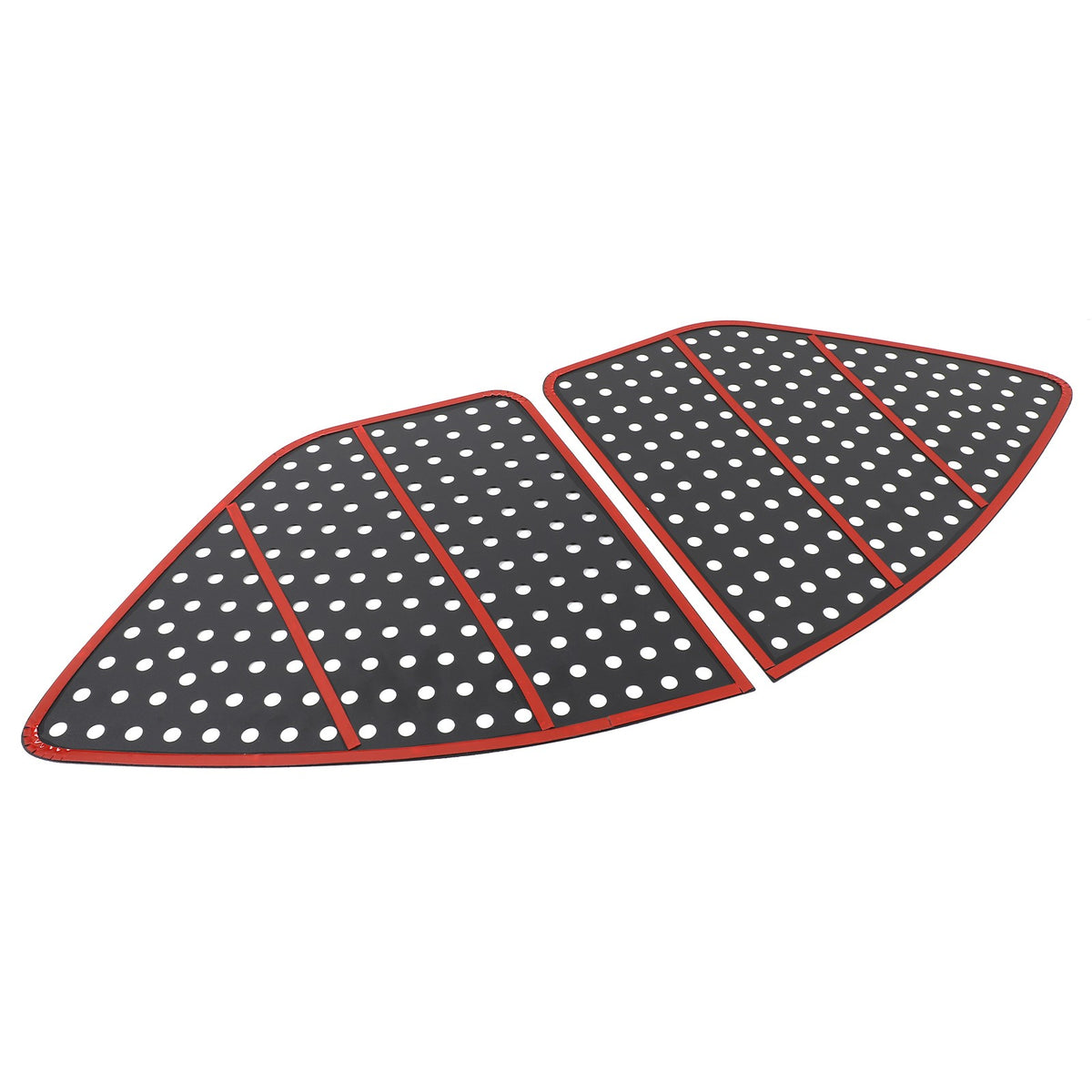 Black Aluminum Rear Triangular Window Honeycomb Panel Trim For Lexus LX J300 22+ 11