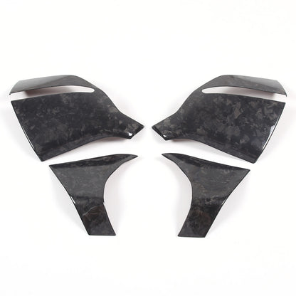 Forged Real Carbon Fiber Side Mirror Base Lower Cover Trim For Corvette C8 20-26 10