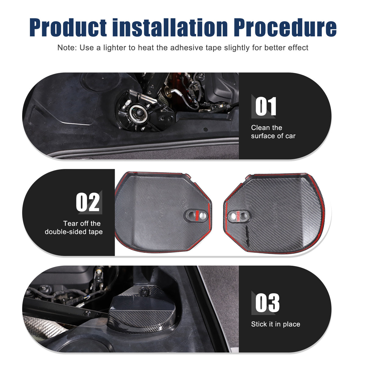 Real Carbon Fiber Rear Strut Shock Tower Cover Mag Ride For Corvette C8 2020-26 24