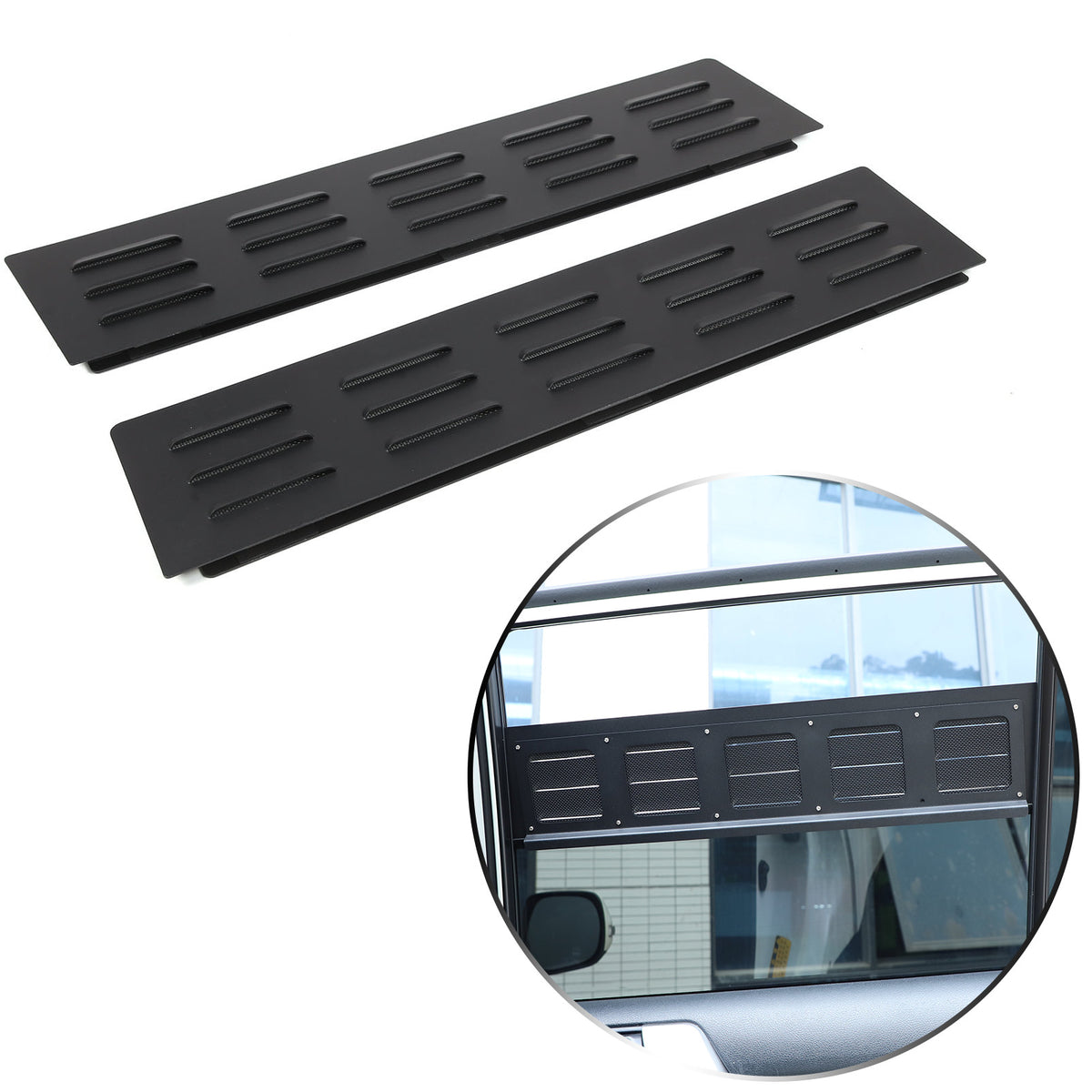 Black Alloy Door Window Air Vents Screens For Toyota Land Cruiser Prado 10-23 16