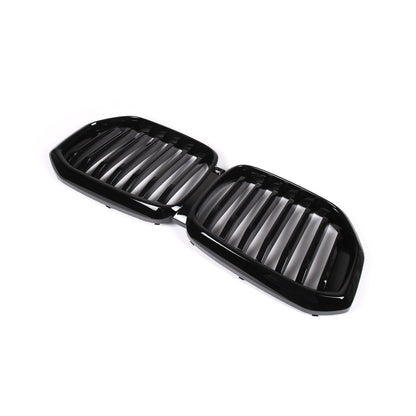 Glossy Black Front Bumper Center Hood Grille Grill For BMW G05 LCI X5 2023-2024 12