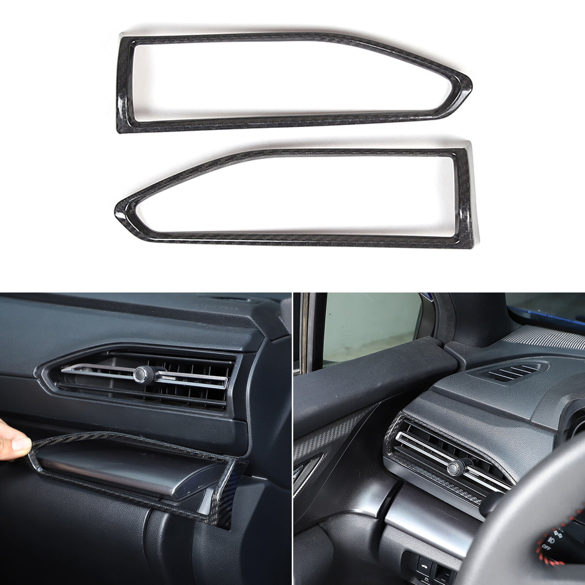 Real Carbon Fiber Interior Side Air Vent Outlet Cover For Subaru WRX VB 22-24 19