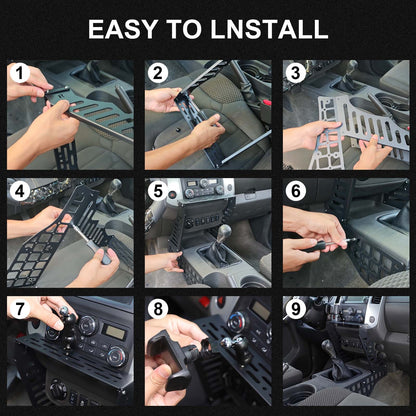 Center Molle Panel Digital Device Mount Clip For Nissan Frontier D40 2009-2017 16