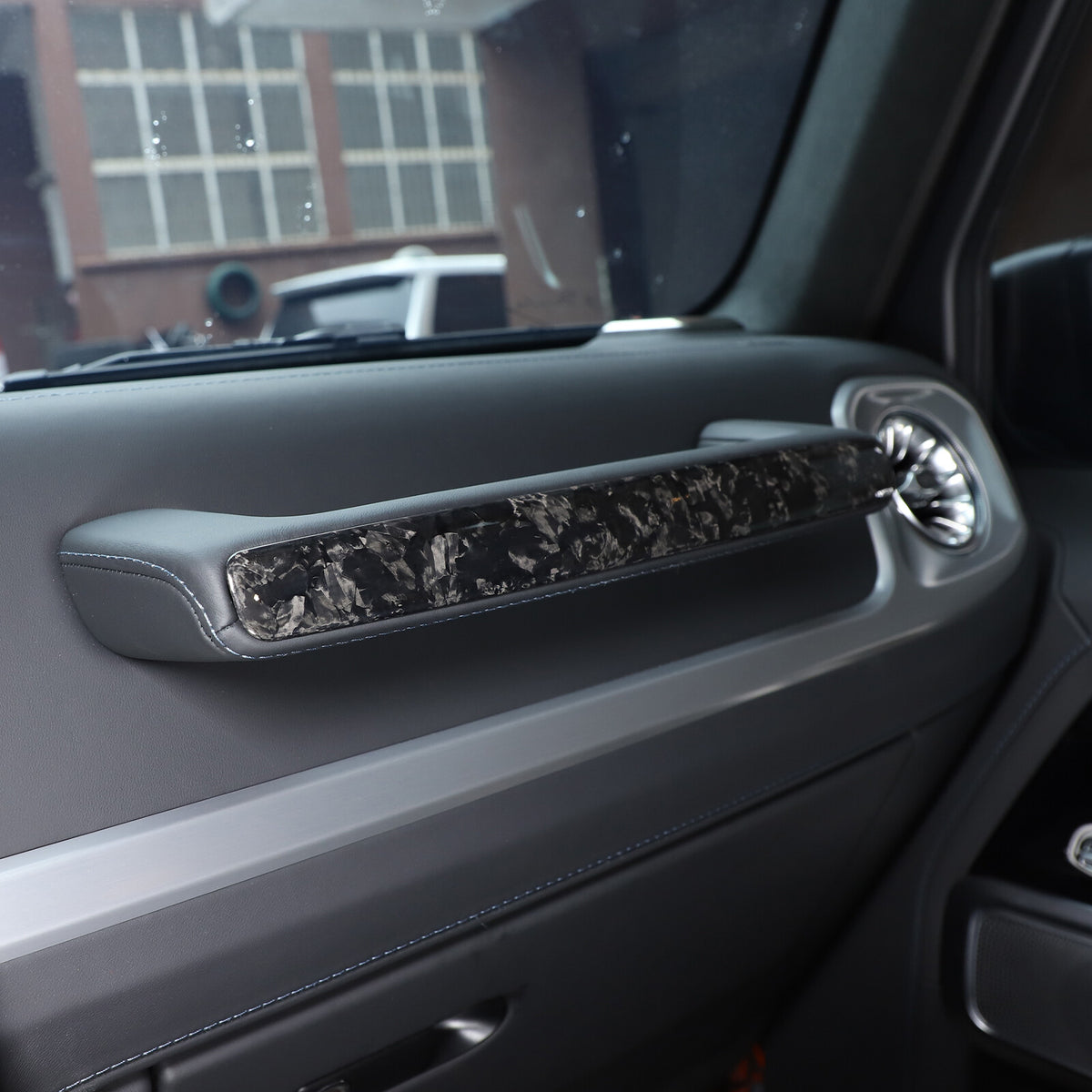 Carbon Copilot Glove Box Handle Decoration Cover For Benz G-Class W463 2019-2023 5
