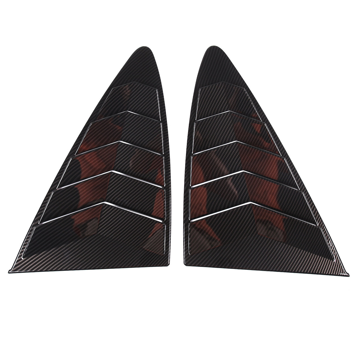ABS Carbon Fiber Rear Side Window Louver Cover For Jaguar F-TYPE Coupe 13-24 5