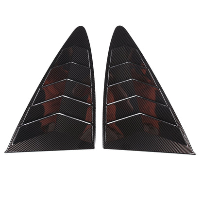 ABS Carbon Fiber Rear Side Window Louver Cover For Jaguar F-TYPE Coupe 13-24 5