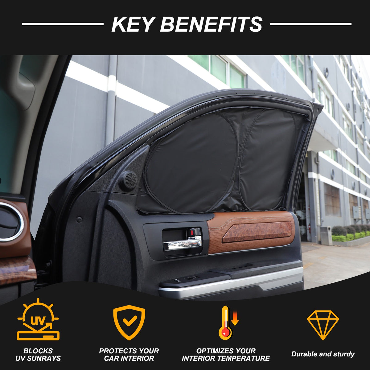 Memory Car Full Window Sunshade Cover Shades Sun Visor For Toyota Tundra 2007-21 10