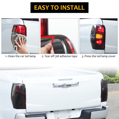 Smoked Black Rear Tail Light Guard Cover Trim Bezels For Mitsubishi L200 2019+ 6
