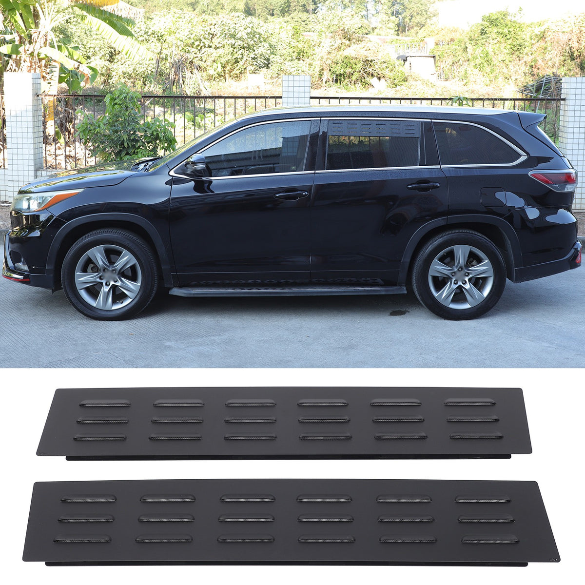 Rear Ventilation Louvers Shutter Cover Trim For Toyota Highlander XU70 15-21 US 2
