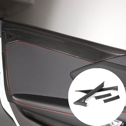 Real Carbon Fiber Inner Interior Door Panel Cover Trim For Corvette C8 2020-26 17