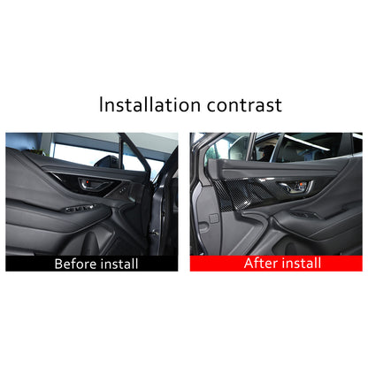For Subaru Outback BT 2021-2023 Carbon Fiber Inner Door Handle Cover Trim Frame 19