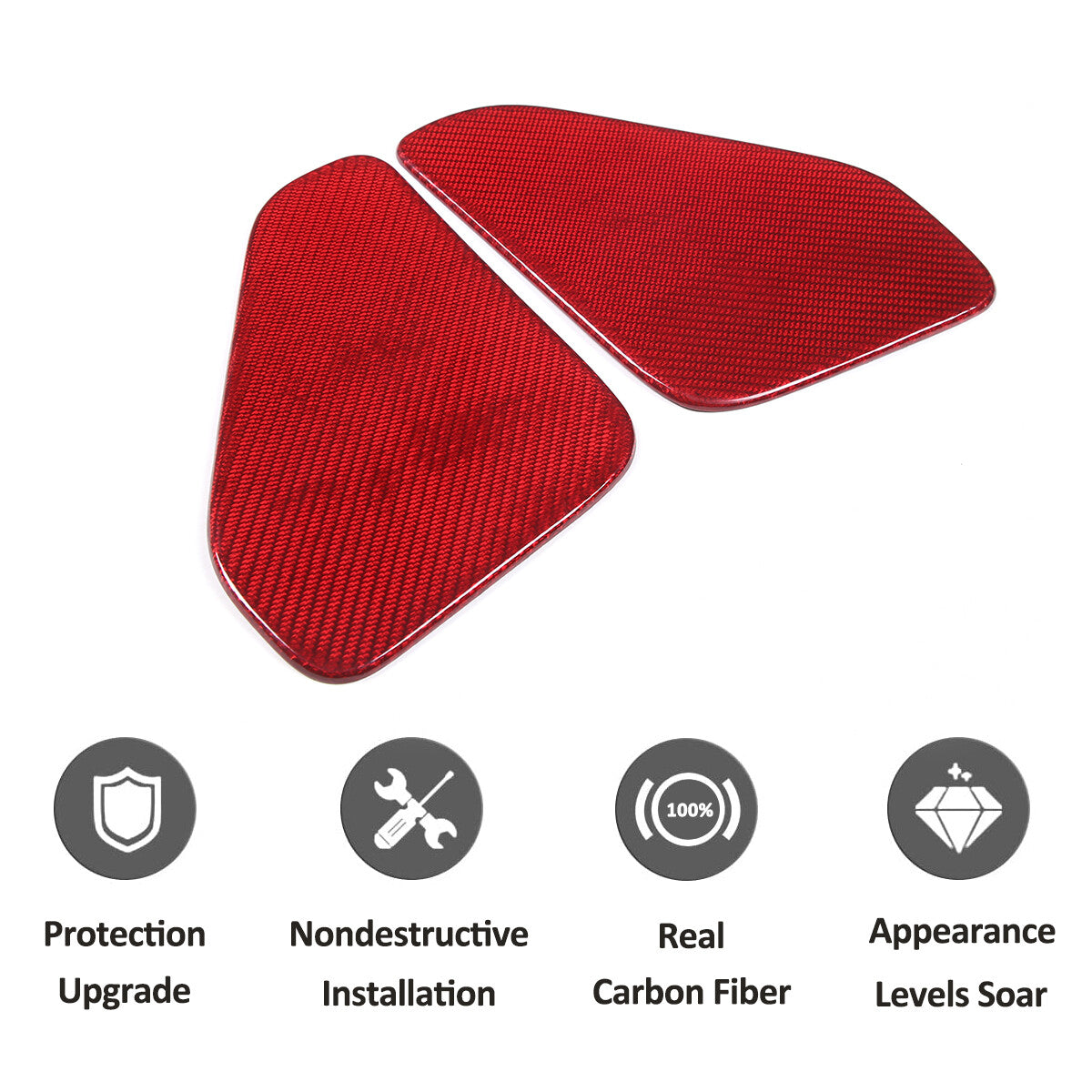 Red Real Carbon Fiber Interior Center Console Trim Set Kit For Subaru BRZ 22+ 54