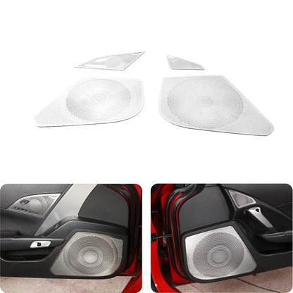 Stainless Stee Door Horn Net Speaker Net Patch For Corvette C7 2014-19 US 2