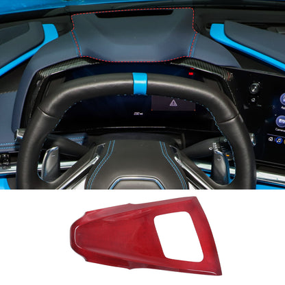 Red Real Carbon Fiber Dashboard Instrument Upper Trim For Corvette C8 20+ 3