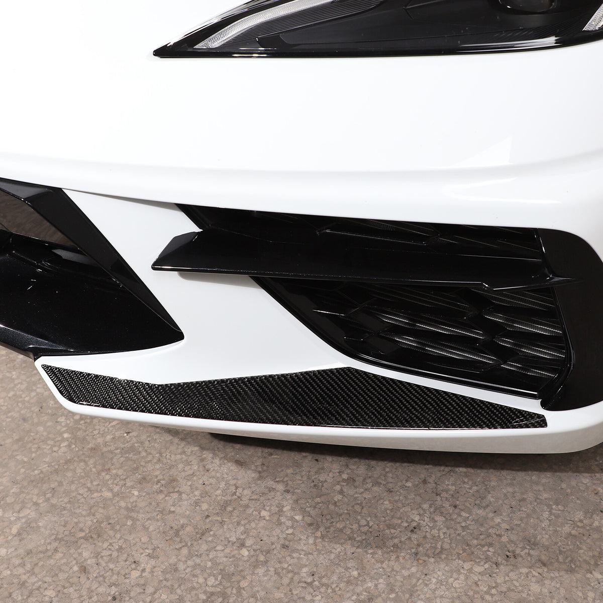 Carbon Fiber Front Bumper Lip shovel Corner Trim Cover For Corvette C8 20-26 US 4