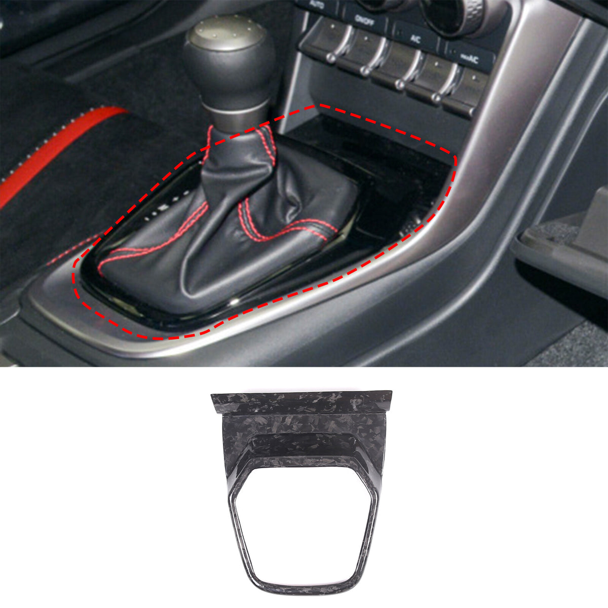 Forged Carbon Fiber Center Gear Panel Cover Trim For Toyota 86 Subaru BRZ 2022 2