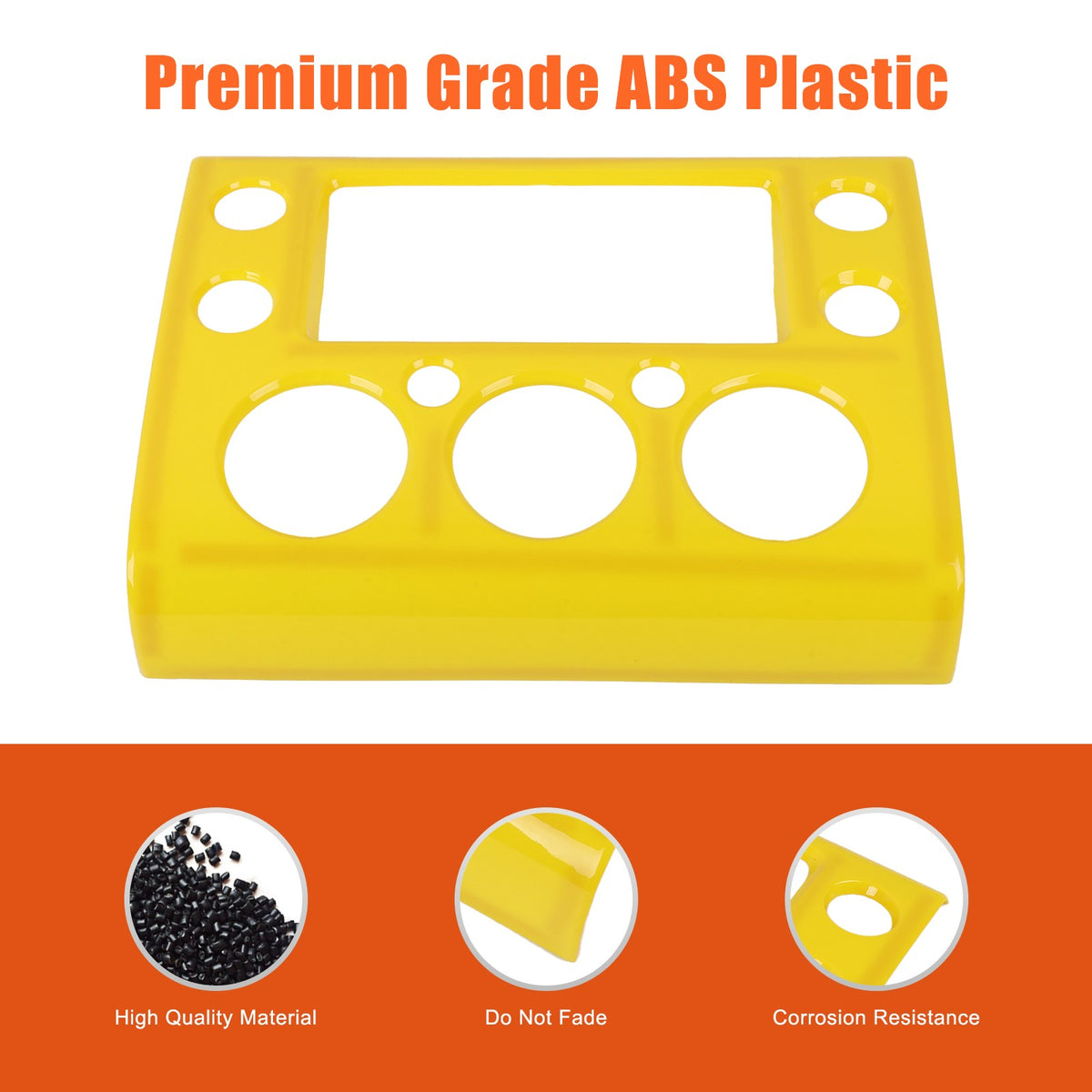 Yellow ABS Interior Center Console Trim Cover for Toyota FJ Cruiser 2007-2021 30