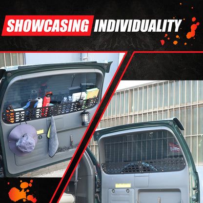 Rear Window Storage Barrier Molle Panel For Toyota Prado 2003-2009 16