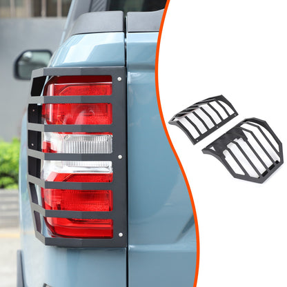 Mesh Carbon Steel Black Taillight Protection Cover Trim For Ford Maverick 2022+ 5