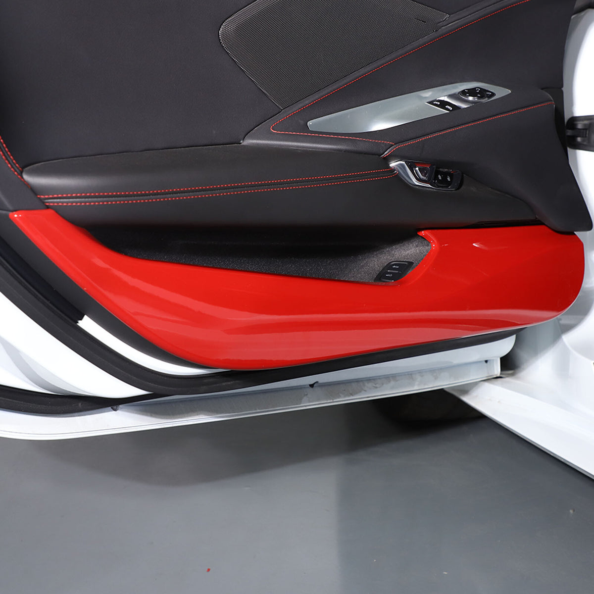 Red Full Interior Set Dash Panel Decor Cover Trim Kit For Corvette C8 2020-25 - Variants 1-5 20