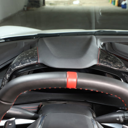 Forged Carbon Fiber Instrument Display Side Trim For 2020-2025 Corvette C8 1