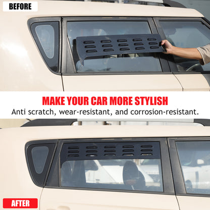 Black Rear Door Window Louver Air Vent Panel Trim Cover For Kia Soul 2009-2013 6