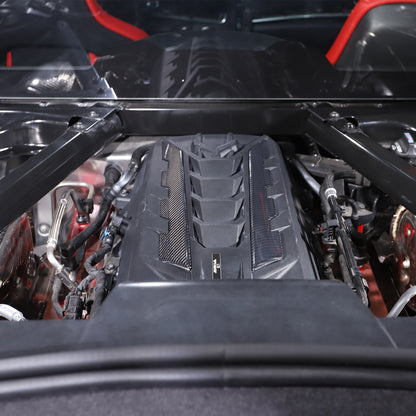 Real Carbon Fiber Engine Bay Tank Panel Cover Frame Trim For Corvette C8 2020-26 - Styles 6-10 13