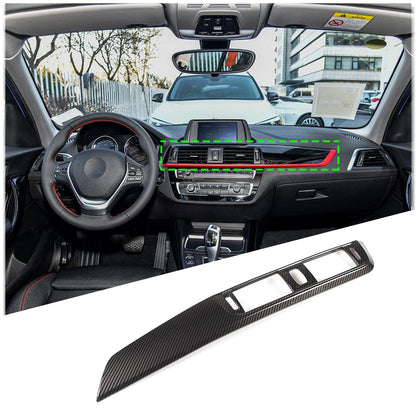 ABS Carbon Fiber Center Console Dashboard Panel Trim For BMW 1 2 Series 17-19 1
