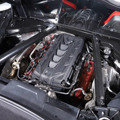 Real Carbon Fiber Engine Bay Tank Panel Cover Frame Trim For Corvette C8 2020-26 - Styles 6-10 12