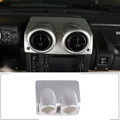 For Hummer H2 03-09 Dashboard Center Air Vent Panel Cover Trim Silver 2