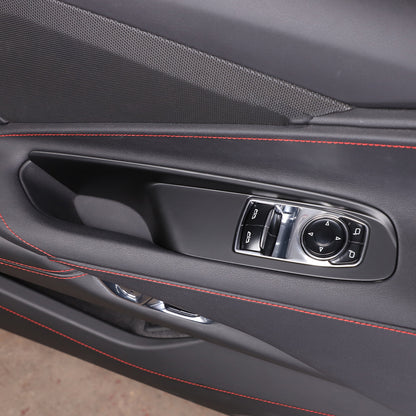 Matte Black ABS Full Interior Set Cover Trim Kit For Corvette C8 2020-25 - Styles 1-5 13